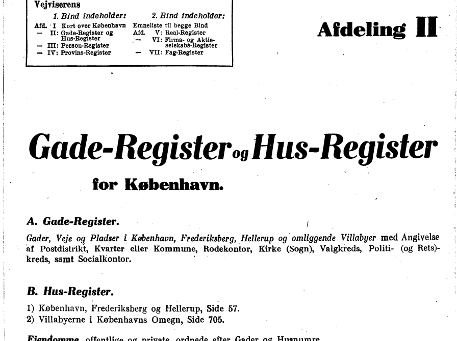 Gade-register
